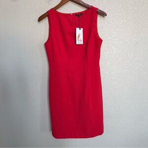 NWT PrettyGarden Red Sleeveless Sheath Dress Back Zip Lined XS